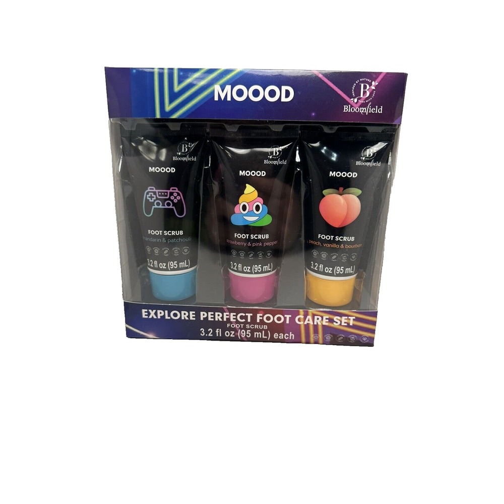 moood foot care scrub set‎ 3.2 oz each 3 pack